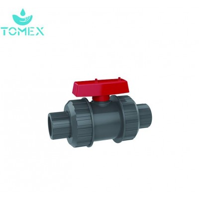 2 inch dn40 plumbing material product plastic pvc double/true union ball valve price list ball stop cock valves pp compression