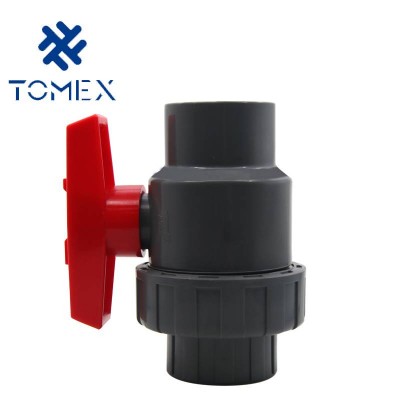 2020 Plastic Pvc 1/2-4 Inch 20 Mm-110 Mm Single Union Ball Valve